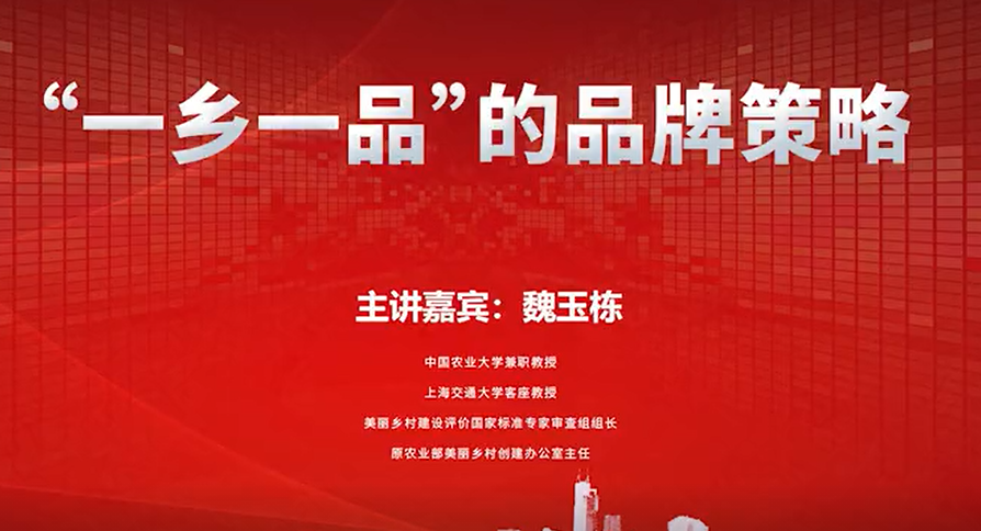2020一乡一品标准化论坛 ----中国农业大学兼职教授、美丽乡村建设评价国家标准