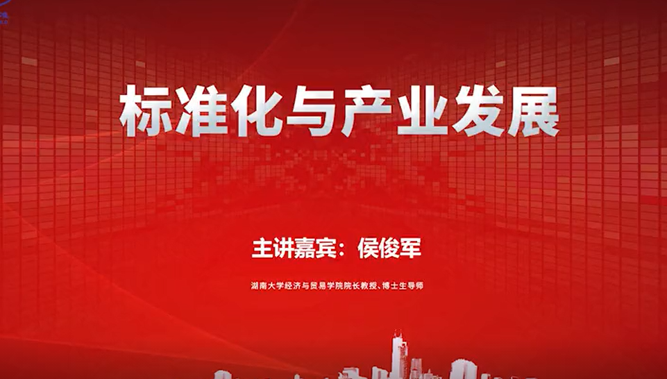  2020一乡一品标准化论坛----湖南大学经济与贸易学院院长侯俊军 标准化与产业